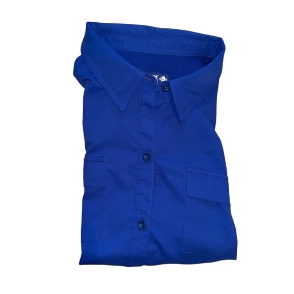 Reel Legends Performance Fishing Shirt Men Large Blue Vented Long Sleeve Pocket - Picture 6 of 7